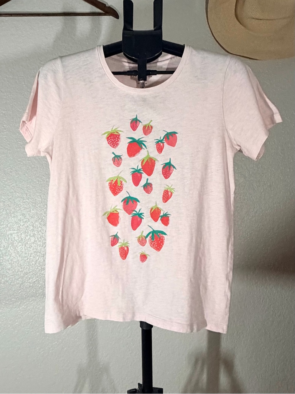 J. by J.Crew Collector Tee Pink Strawberry Graphic T-Shirt Size M
